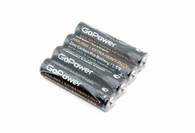 Батарейка GoPower R03 AAA Shrink 4 Heavy Duty 1.5V (4/60/1200) e7d75abd-b989-11f0-0a80-17370030793a