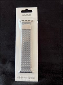 Ремешок миланское плетение ( серебро) 44-45-49mm b962cccc-4587-11ee-0a80-055500c7ee5f