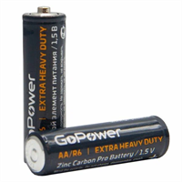 Батарейка GoPower R6 AA Shrink 4 Heavy Duty 1.5V (4/60/1200) 129cba8a-b98a-11f0-0a80-149000303f5f